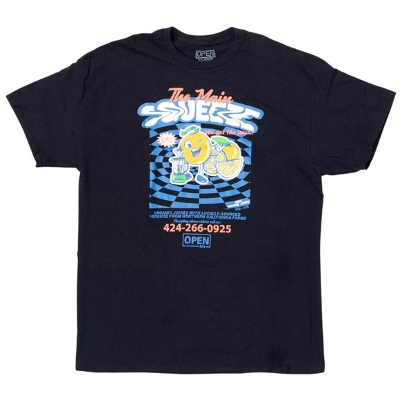 Open 925 Men's T-shirt Main Squeeze Tee Black REVERSED Unisex - Picture 1 of 3
